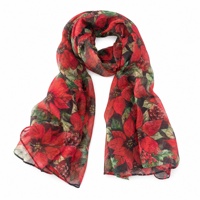 Hijab de Noël unisexe en polyester imitation soie, respirant, pour l'automne et l'hiver, idéal pour les fêtes, décoratif, doux et léger, pour Noël