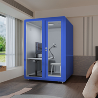 PYinC |   Cabine de conférence personnalisée, cabine d'enregistrement portable et cabine téléphonique mobile - Équipée de lumières LED