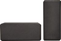For Basics Hochdichte Schaumstoff Rutschfeste Yoga-Blöcke Set von 2 Stück zur Vertiefung von Posen 4x9x6 Zoll Schwarz