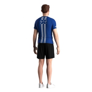 BJJ Jiu-Jitsu No Gi Rash Guard Short Sleeve <b>Compression</b> <b>Shirt</b> Durable and Moisture Wicking for Daily Training Wear - Product Image 3