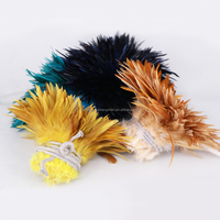 Plumes de selle de coq rouge teint de 5 à 7 pouces bon marché en gros pour le carnaval attrape-rêves DIY ART-Plumes de coq naturelles