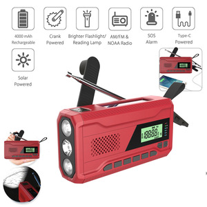 Dab +/FM emerncy đài phát thanh di động với 4500mAh được xây dựng trong Li-ion pin năng lượng mặt trời bảng điều khiển tay quây đèn LED và được xây dựng trong loa - Product Image 3