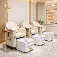 Équipement de salon de manucure et pédicure sur mesure, fauteuil de pédicure, station de spa pour les pieds avec pompe magnétique à jet d'eau