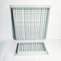 Grille d'aération de plafond carrée moderne blanche réglable en alliage d'aluminium à double déflection pour retour d'air CVC extérieur et sous-sol