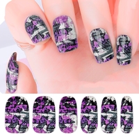 Autocollants de vernis à ongles en gros, promotionnels, simples, écologiques, à motifs de dessins animés