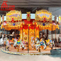 Manège Électrique Extérieur pour Enfants et Adultes, Carrousel Chevaux pour Enfants, Aire de Jeux pour Parc d'Attractions