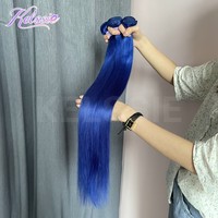 Pengiriman Drop Sekarang Baru Biru 4X4 Penutup 24 26 28 30 Inci Rambut Depan Renda Lurus Peruvian 13X4 13X6 Penutup Depan Renda
