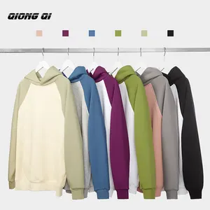 Yastıklı ekle omuz kapüşonlu sweatshirt 2024 sonbahar ve kış yeni ağır set kafa gevşek rahat hoodie adam