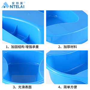 Antares Deep Plastic Commode Bowl 37x31x10.5cm Thickened For Elderly Hospital Postpartum Home Use - Product Image 4