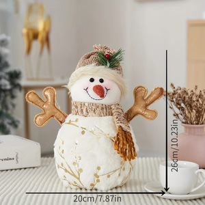Wholesale Cute Snowman <b>Gift</b> 8 Inch Snowman Plush Doll <b>Christmas</b> Snowman Stuffed Animal Holiday Decor Supplies - Product Image 4