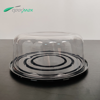 Boîte à gâteau ronde en plastique PET de qualité alimentaire de 9/10/11/12/14 pouces sur mesure Conteneur d'emballage jetable pour gâteau au fromage Tiramisu