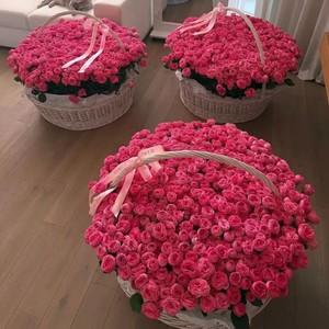 Grande Cesto Regalo in <span class=keywords><strong>Vimini</strong></span> Moderno e Lussuoso, Enorme Cesto per Fiori - Product Image 2