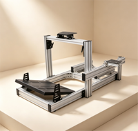 Cockpit de simulateur de course pliable universel, kit de cockpit de simulateur en alliage d'aluminium 4080 pour jeux vidéo PS4 PS5 PC