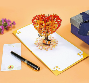 Tarjetas Pop-Up 3D DAMAI para el Día de San Valentín, Bodas, Tarjetas de Felicitación Impresas con Técnica Letterpress y Laminado Brillante, Tema de Amor - Product Image 4