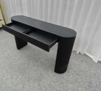 Mobilier d'intérieur de luxe haut de gamme Sigma Table console en bois noir avec 2 tiroirs