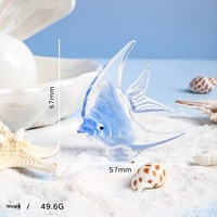 Sculpture de poisson en verre soufflé à la main de Murano, figurine artistique, statue, ornement animal marin, décoration d'intérieur, décoration d'aquarium de bureau