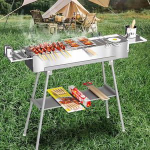 เตาปิ้งย่างบัตเตอร์ฟลายกริลล์ 430 สเตนเลสสตีลหนาพิเศษ ขนาด 100 ซม. ปรับความสูงได้ แบบแยกส่วน - Product Image 3