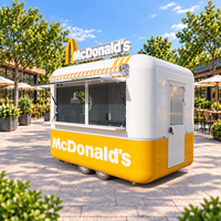 Remorque de camion-restaurant commerciale sur mesure de 12 pieds et 18 pieds, chariot mobile pour restauration rapide, café, tacos, pizzas