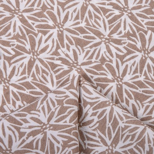 Tissu 100% polyester 100 g/m² 150 cm imprimé floral abstrait kaki marron blanc léger et doux pour robes, chemisiers, <span class=keywords><strong>rideaux</strong></span> - Product Image 5