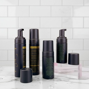 Matte Black 100ml 120ml 150 200 250ml PET Plastic Foam <b>Pump</b> Cleanser <b>Bottle</b> Private Label Skincare Packaging Lash Shampoo <b>Bottle</b> - Product Image 1