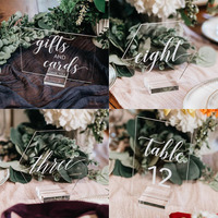 Présentoir en acrylique transparent personnalisé pour carte nominative, porte-affiche de mariage, affichage de photos de numéros de table pour bureau, menu, réunion, mariage