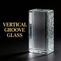 Bloc de verre décoratif coloré et transparent avec un bon prix et une petite taille, bloc de verre transparent, brique de verre pour utilisation en mur extérieur
