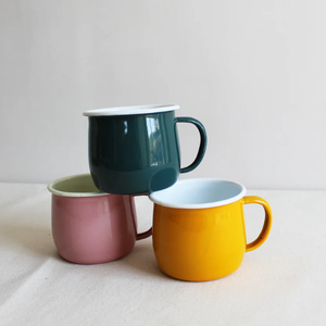 Nouveauté OEM vente en gros, bricolage OEM, logo personnalisé, tasses à café en acier émaillé personnalisées avec ventre de tambour en vrac - Product Image 6
