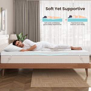 Colchón de espuma viscoelástica de Gel suave de flujo de aire ventilado de doble capa de 2 pulgadas - Product Image 3