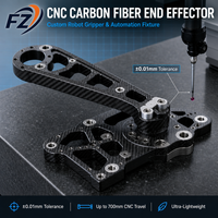 Plaque de bras robotique en fibre de carbone usinée sur mesure par CNC, pièce de fixation légère pour effector final