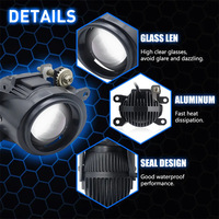Haute qualité 2 pouces Mini Laser Bi projecteur LED phare 41W 12V Super lumineux voiture antibrouillard feux de conduite 3 couleurs nouveau
