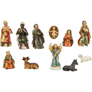 Ensemble de figurines de la Nativité peintes à la main, 11 pièces pour figurines de 5 cm, figurine et jouet de Noël (9006935010329) - Product Image 1