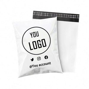 Custom Logo Beige/Nude PolyMailer Printed Poly Packing Mailers Bag Polly Mailing Poly Mailer <b>Polybag</b> Polymailer Shipping Bag - Product Image 3