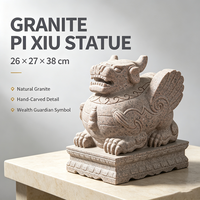 Statue en pierre de granit haute densité Pixiu, résistante aux intempéries, sculptée à la main, ornement pour portail de villa, décoration paysagère