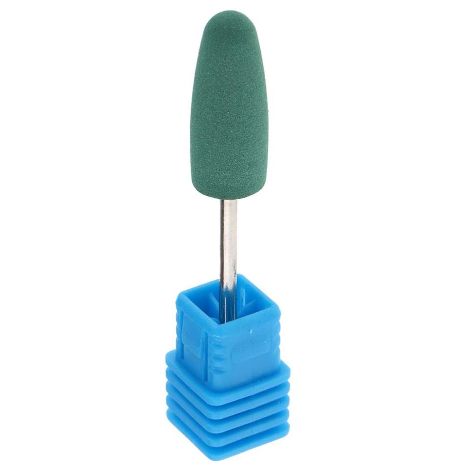 5 in 1 Electric Manicure Polisher with Mini Silicone Nail Drill Bit Diamond Steel Grinding Buffing Head Cone Shape for Salon Use