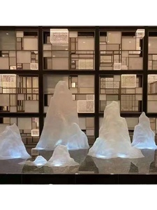 Sculpture en résine transparente, ornement de rocaille, décorations sur mesure pour hôtels haut de gamme, clubs, bureaux de vente, fabriqué en Chine - Product Image 3