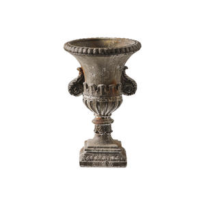 Jarrón de suelo gótico vintage estilo ánfora con grabado envejecido de óxido de magnesio para exhibición floral y decoración de bodas - Product Image 5