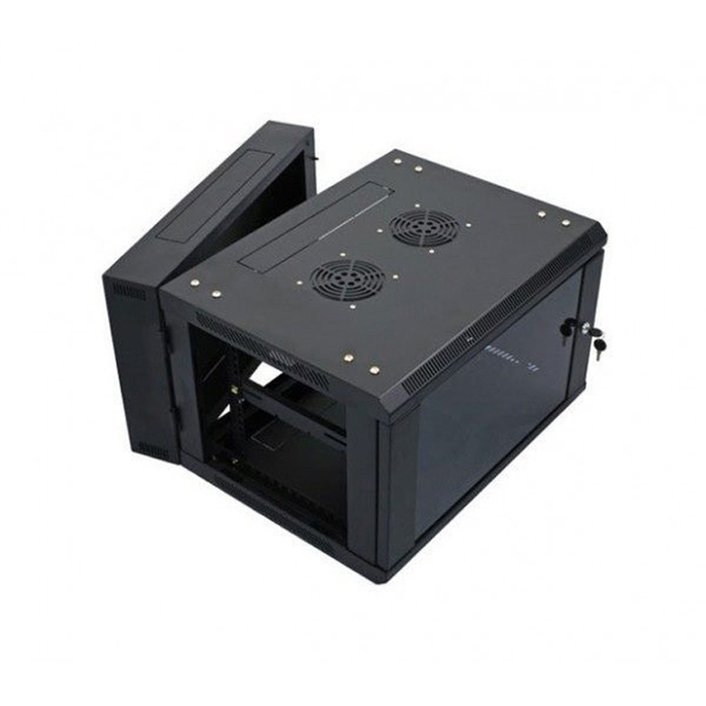 Swing Wall Lockable Server Cabinet Welded Frame Black 4u Rack Cabinet