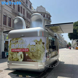 Satılık özel Vintage sokak yemeği römork alüminyum ve fiberglas Churros & kahve arabası Retro imtiyaz mobil mutfak - Product Image 2