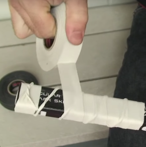 Логотип на заказ, 2 дюйма, прозрачная белая черная водонепроницаемая ткань, ПВХ, хоккейный Носок, голень, клейкая лента - Product Image 6