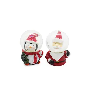 Рождественская полирезиновая кукла с головой Санта-Клауса снеговика 80 мм