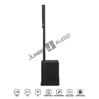 Sistema de Sonido PA de Columna Activa Portátil de 3 Secciones, 600W+200W, Mezclador Incorporado, Preajustes DSP, TWS para Entrada de Guitarra, Iglesia, Eventos en Vivo