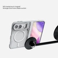 Étui magnétique Nillkin Lceblade Prop avec support d'objectif pour iPhone Duo 5G, étui transparent pour téléphone avec charge sans fil