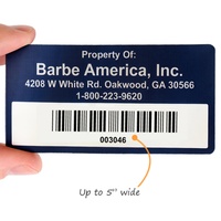 Vente d'étiquettes de code-barres en métal aluminium gravées au laser, numéro de série, code-barres d'actifs, pour étiquettes personnalisées