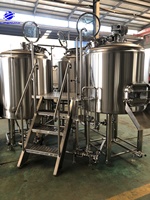 Équipement de brassage de bière en acier inoxydable SUS304, système de brasserie 5BBL500L avec certification CE, projet clé en main, brasserie commerciale