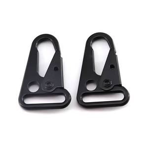 Factory-customized zinc alloy eagle-beak sling black carabiner clip, <b>webbing</b> metal keychain - Product Image 1