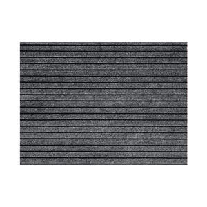 Tapis d'entrée rayé moderne rectangulaire antidérapant et absorbant pour usage intérieur domestique gris brun en fibre de polyester - Product Image 2