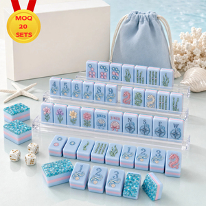 Juego de Mahjong Americano Portátil Moderno de 160 Piezas, Acrílico Grabado Personalizado con Etiqueta Privada y Empaque Personalizado - Product Image 1