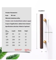 Gagang Laci Panjang Berkualitas Tinggi dari Kayu Walnut Peach untuk Lemari Dapur, Lemari Pakaian, dan Meja Rias Kamar Tidur