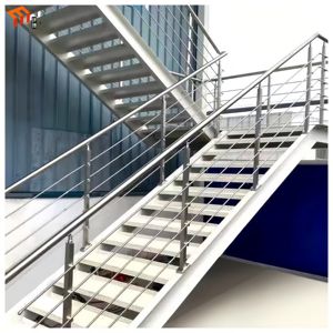 Balustrades modernes élégantes en acier inoxydable 304 mains courantes conception de tuyau carré simple pour escalier balcon garde-corps tige colonne - Product Image 2