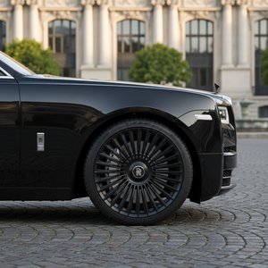 Ruedas 4x4 de lujo estilo VIP, llantas de aleación completas en negro mate, diseño de múltiples radios para sedanes grandes - Product Image 6